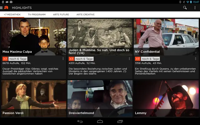 ARTE android App screenshot 16